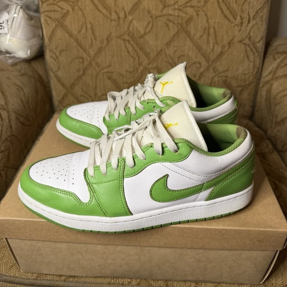 Jordan Air Jordan 1‎ SE Low Chlorophyll White Green HF4823-100 Men's Size 11